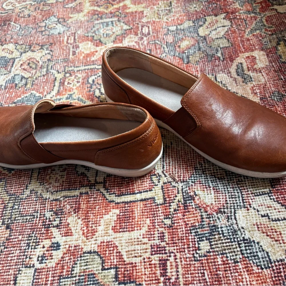 Vionic Brown Leather Slip-On Loafers - Picture 7 of 9